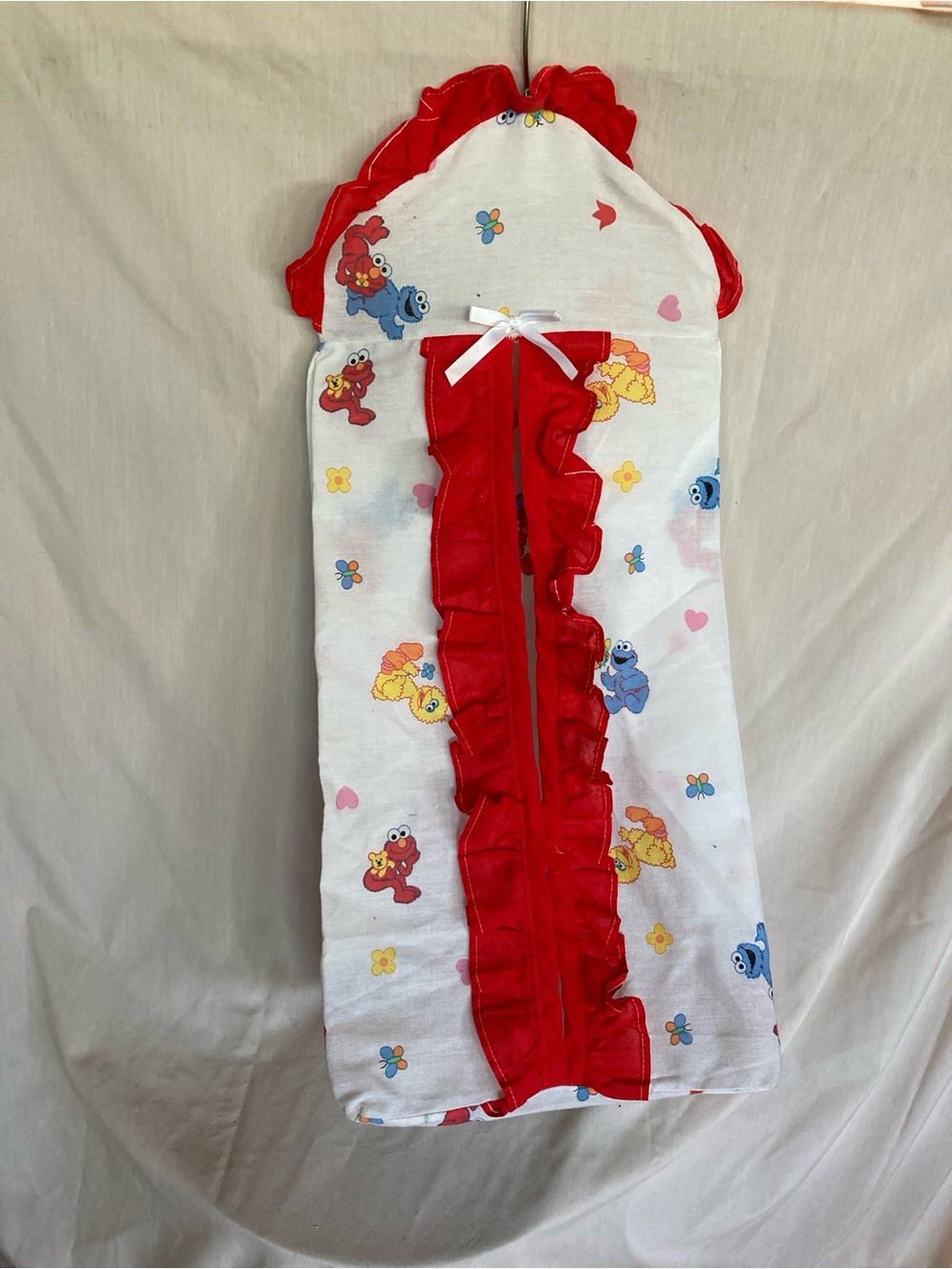 Vintage 1980's Sesame Street Cookie Monster Nursery Diaper Storage Stacker Bag